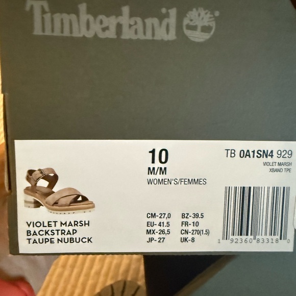 Women's size 10 Timberland sandals in Taupe Nubuck.  ￼ Very lightly worn. - Picture 2 of 4